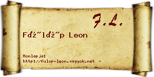 Fülöp Leon névjegykártya